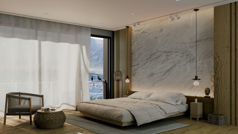 Meticulously arranged bedroom with crisp linens after housekeeper service