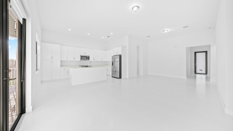 Immaculate empty luxury house interior after move-out cleaning
